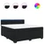 VIDAXL Box spring postelja z vzmetnico črna 200x200 cm žamet