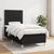 Vidaxl Box spring postelja z vzmetnico črna 90x200 cm blago