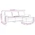 Vidaxl Kavč trosed s stolčkom za noge vinsko rdeč 180 cm blago