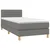 Vidaxl Box spring postelja z vzmetnico temno siva 90x200 cm blago