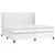 Vidaxl Box spring postelja z vzmetnico LED bela 200x200cm umetno usnje