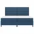 Vidaxl LED Box Spring Postelja z vzglavjem Modra 200 x 200 cm blago