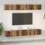 Set TV komoda Zidne 6 pcs Staro drvo Konstruirano drvo