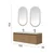 Skye Decor Set kupatilskog ormarića sa umivaonikom i ogledalom, 2 dela, Krem