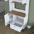 Hanah Home višenamenski ormarić JE202, 90,2 cm, orah / beli
