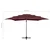 Vrtni suncobran s 4 razine i stupom 250 x 250 cm bordo
