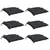 Jastuci za stolice 6 kom crni 40 x 40 x 7 cm od tkanine Oxford
