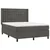 Vidaxl Box spring postelja z vzmetnico temno siva 140x200 cm žamet