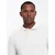 Ombre Structured mens polo longsleeve with patch - white