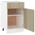 Vidaxl Spodnja omarica s predalom “Lyon” sonoma hrast 50x46x81,5 cm