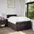 Vidaxl Box spring postelja z vzmetnico temno rjava 120x190 cm blago