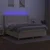 Vidaxl Box spring postelja z vzmetnico LED krem 160x200 cm blago