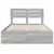 Vidaxl Konstrukcija postelje z vzglavjem Siva Sonoma 150 x 200 cm
