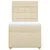 vidaXL vidaXL Box spring postelja z vzmetnico krem 80x200 cm blago, (21290904)