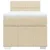 Vidaxl Box spring postelja z vzmetnico krem 100x200 cm blago