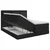 MID.YOU POSTELJA BOXSPRING 180 cm x 220 cm , les, tekstil, leseni material črna