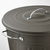 KNODD Kanta s poklopcem, siva, 40 l