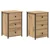 Noćni ormar s ladicama 2 pcs Smeđa 40 x 36 x 60 cm