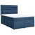 vidaXL vidaXL Box spring postelja z vzmetnico modra 140x200 cm blago, (21308120)