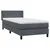 Vidaxl Box Spring postelja z vzmetnico Temno siva 80x220 cm Velvet