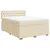 Vidaxl Box spring postelja z vzmetnico krem 140x200 cm blago