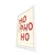 WallXpert uramljena slika 3752CHRCT-011, natpis Ho Ho Ho sa likom Deda Mraza, 37 x 52 cm, beli ram