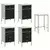 Set radnih ormarića s ladicama s pohranom 5 pcs Crna i Siva