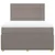 Vidaxl Box spring postelja z vzmetnico taupe 160x200 cm blago