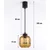 Brilagi - LED luster na kablu R GLASS 1xE27/60W/230V prečnik 14 cm crna/dimljeno-braon
