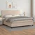 Vidaxl Box spring postelja z vzmetnico kapučino 200x200 cm um. usnje