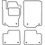 Textile car mats Mercedes M-Class 2011-2019 (W166)