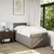 vidaXL Box spring postelja z vzmetnico taupe 90x200 cm blago