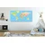 Slika na pluti zemljevid sveta na modrem ozadju - 100x50 transparent