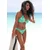 VENICE BEACH Bikini hlačke zelena/bela