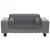 Sofa za pse siva 81 x 43 x 31 cm od pliša i umjetne kože