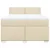 Vidaxl Box spring postelja z vzmetnico krem 160x200 cm blago