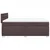 Vidaxl Box spring postelja z vzmetnico temno rjava 140x200 cm blago