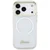 Guess IML Gradient Script kovinski ovitek MagSafe za iPhone 17 Pro Max bele barve