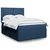 Vidaxl Box spring postelja z vzmetnico modra 160x200 cm blago