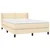 Vidaxl Box spring postelja z vzmetnico krem 140x200 cm blago