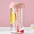 LIVEFY skodelica s slamico Simple 600ml, roza