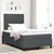 Vidaxl LED Box Spring Postelja Temno siva in bela 120 x 190 cm