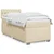 Vidaxl Box spring postelja z vzmetnico krem 90x200 cm blago