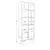 Hanah Home Polica za knjige Kiato, 60x170x30 cm, Hrast