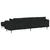Sofa s jastukom 3 pcs Crna tkanina
