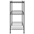 Stalak za pohranu s 3 razine 60 x 35 x 76 cm crni 150 kg