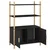 Visoka komoda crna 80 x 40 x 121 cm od konstruiranog drva