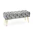 Halmar Tabure ATHENA gray/gold (1p=1szt)