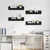Police na zidu s policom 4 pcs Crni hrast 80 x 11,5 x 18 cm