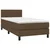 Vidaxl Box spring postelja z vzmetnico LED temno rjava 90x190 cm blago